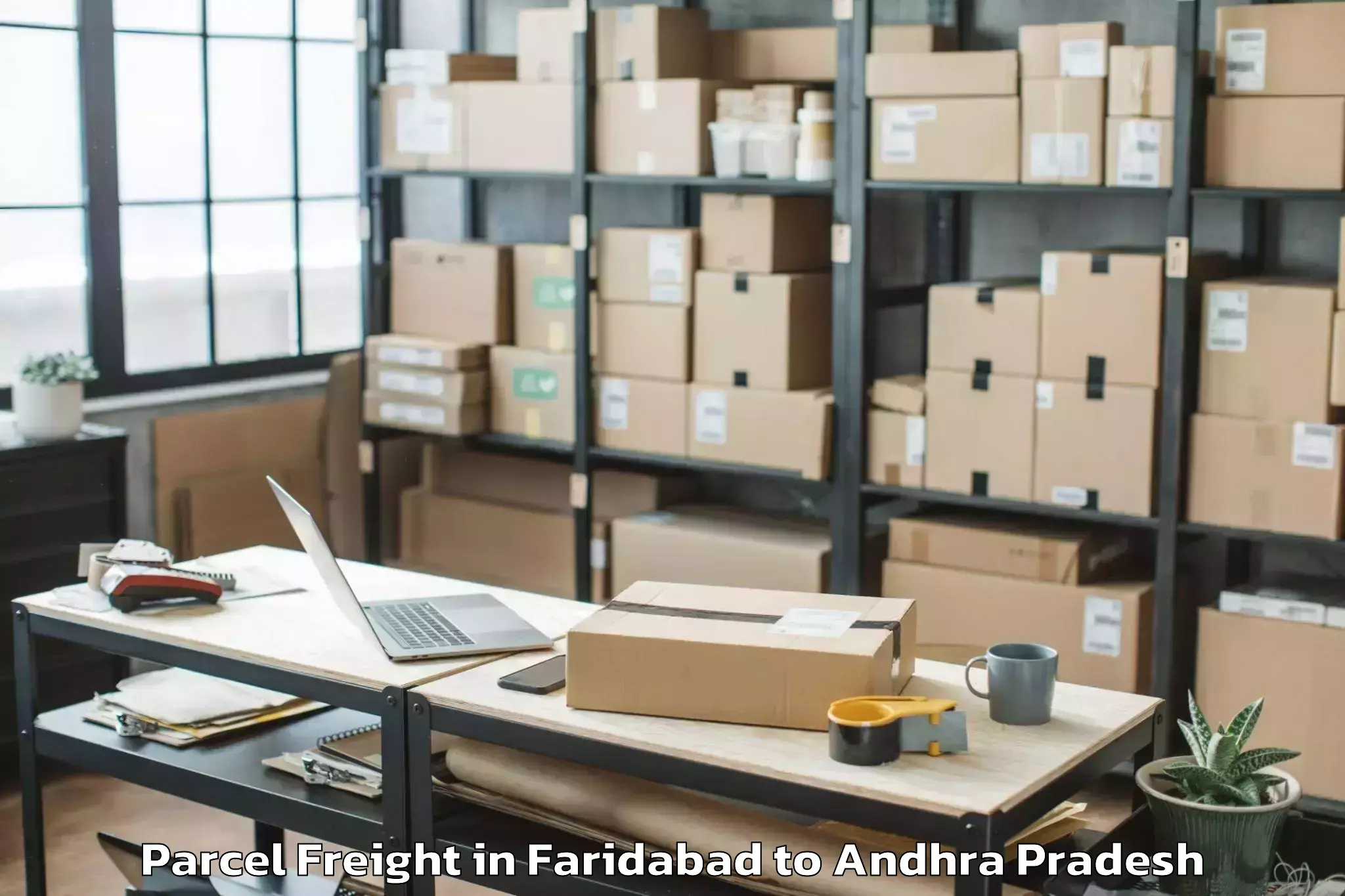 Quality Faridabad to Pedakurapadu Parcel Freight